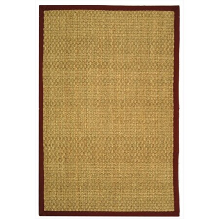 Safavieh 8 x 8 ft. Square Casual Natural and Red Natural Fiber Rug NF114D-8SQ
